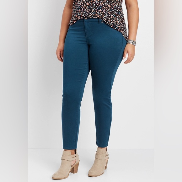 Maurice’s Teal High Waisted Jeggings Size 18W Reg (Hemmed to Petite Length) - Picture 15 of 16